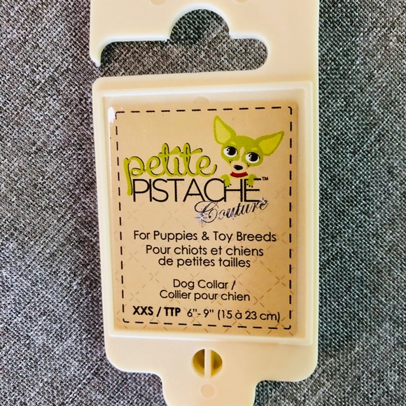 🌷Pink Leatherette Collar with Bow for Tiny Dogs - Picture 5 of 7